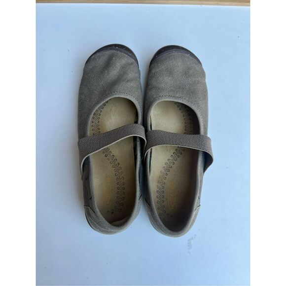 Keen Sienna Mary Jane Canvas Womens Size 8.5 Taupe Brindle Comfort Flats Shoes - Picture 5 of 7